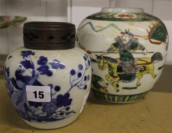 Chinese blue and white ginger jar